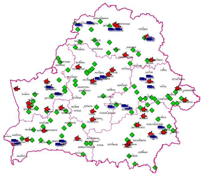 Карта мир беларусь