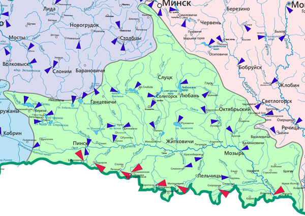 Карта осадков житковичи