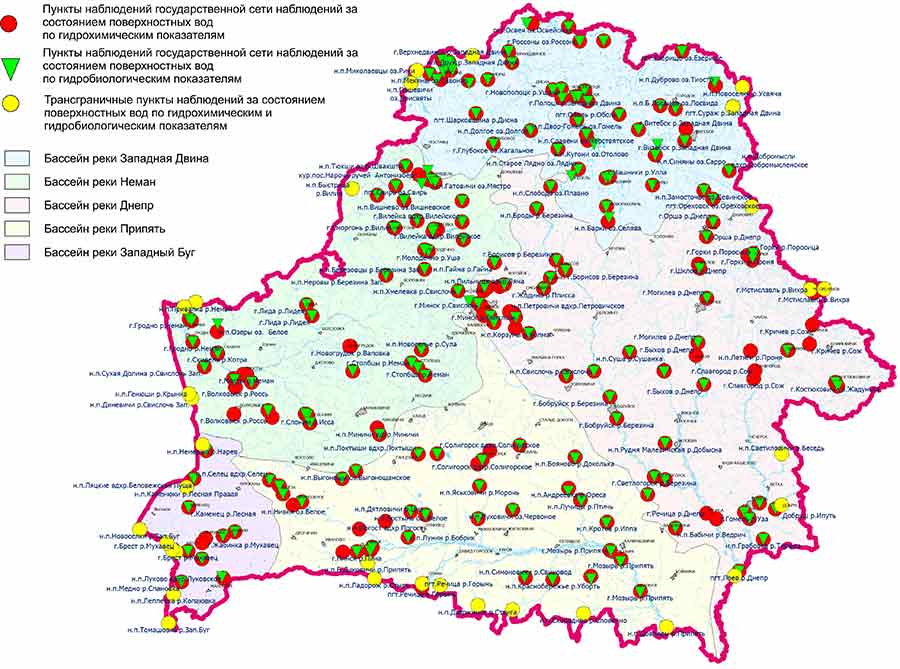 Реки беларуси на карте